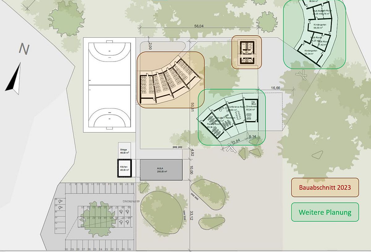 Bauplan des Schulgeländes